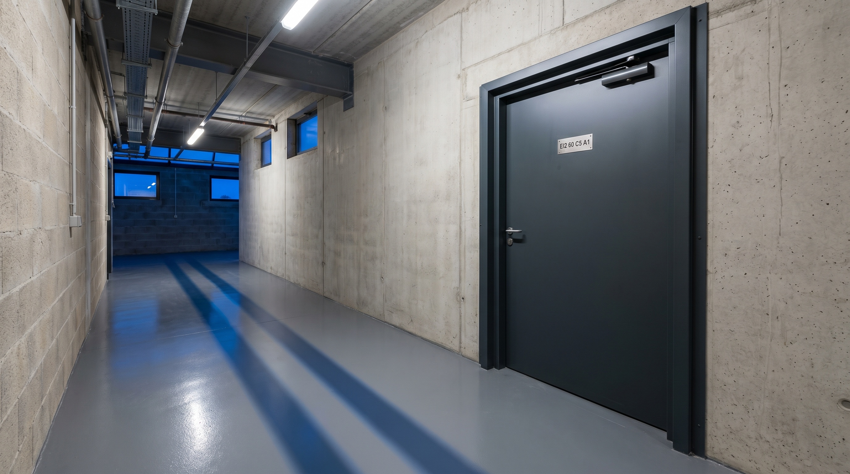 Résultat final installation porte coupe-feu conforme EI2 site industriel Hérault 34