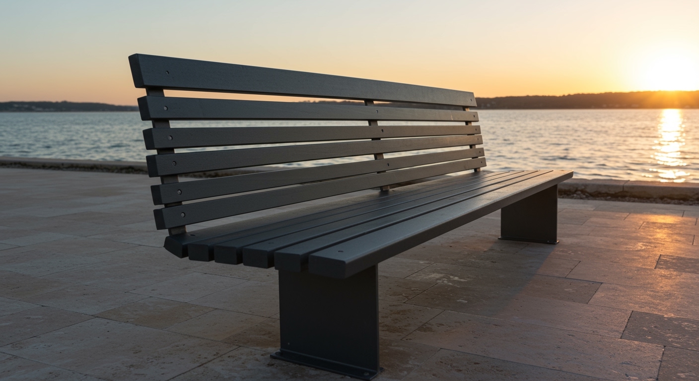 Pose mobilier urbain restauré — quais de Mèze et Marseillan